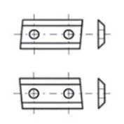 Plaquettes Réversibles Au Carbure -35° - Biais Latéral 5° (Boîte De 10)