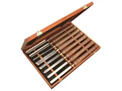 FAITHFULL - Coffret Bois De 8 Outils De Tournage HSS