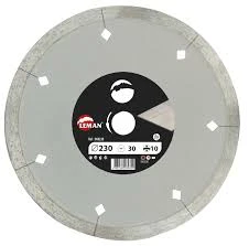 LEMAN - Disque Diamant à Jantes Continue Cannelé Grès Cérame Dia 125 Mm