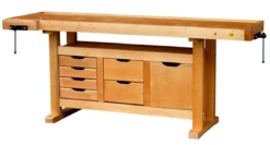 OUTIFRANCE - 0013202 Etabli Bois à Caisson 2000x600 Mm - 1 Porte / 6 Tiroirs