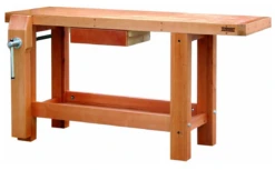 OUTIFRANCE - 0017150 Etabli Bois Menuisier Professionnel 1500x500 Mm - 1 Rayon / 1 Tiroir