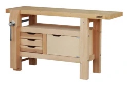 OUTIFRANCE - 0017152 Etabli Menuisier Professionnel à Caisson 1500mm - 1 Porte / 3 Tiroirs