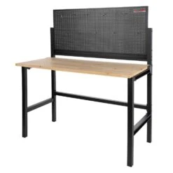 HOLZMANN - WB142FOLD Etabli Métallique De Travail Pliable Avec Plateau En Bois Sapin 1197 X 600 Mm