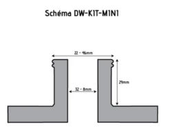 HOLZPROFI - DW-KIT-MINI Coffret Mandrin 4 Mors ø 70 Mm + Bague 1" X 8 TPI à M33 X 3,5 Mm -Outil Boutique HOLZPROFI Coffret mandrin o70mm DW KIT MINI 4