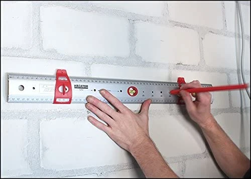 KREATOR - Règle-Niveau De Traçage 750 Mm à Bulle - Aluminium - Multifonctions 4 KREATOR - Règle-Niveau De Traçage 750 Mm à Bulle - Aluminium - Multifonctions – Image 2