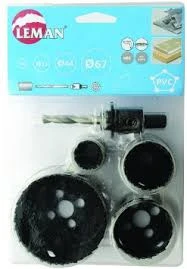 LEMAN - Lot De 4 Trépans HSS Bi-métal 3 LEMAN - Lot De 4 Trépans HSS Bi-métal