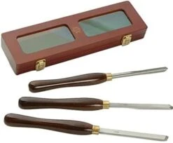 Devant 11 Devant -Outil Boutique Outifrance Coffret en bois de 3 outils de tourneur HSS 0