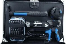 SCHEPPACH - TB150 - Malette à Outils - 101 Outils En Chrome Vanadium 16 SCHEPPACH - TB150 - Malette à Outils - 101 Outils En Chrome Vanadium -Outil Boutique TB150 avec marteau cutter scie cles allen