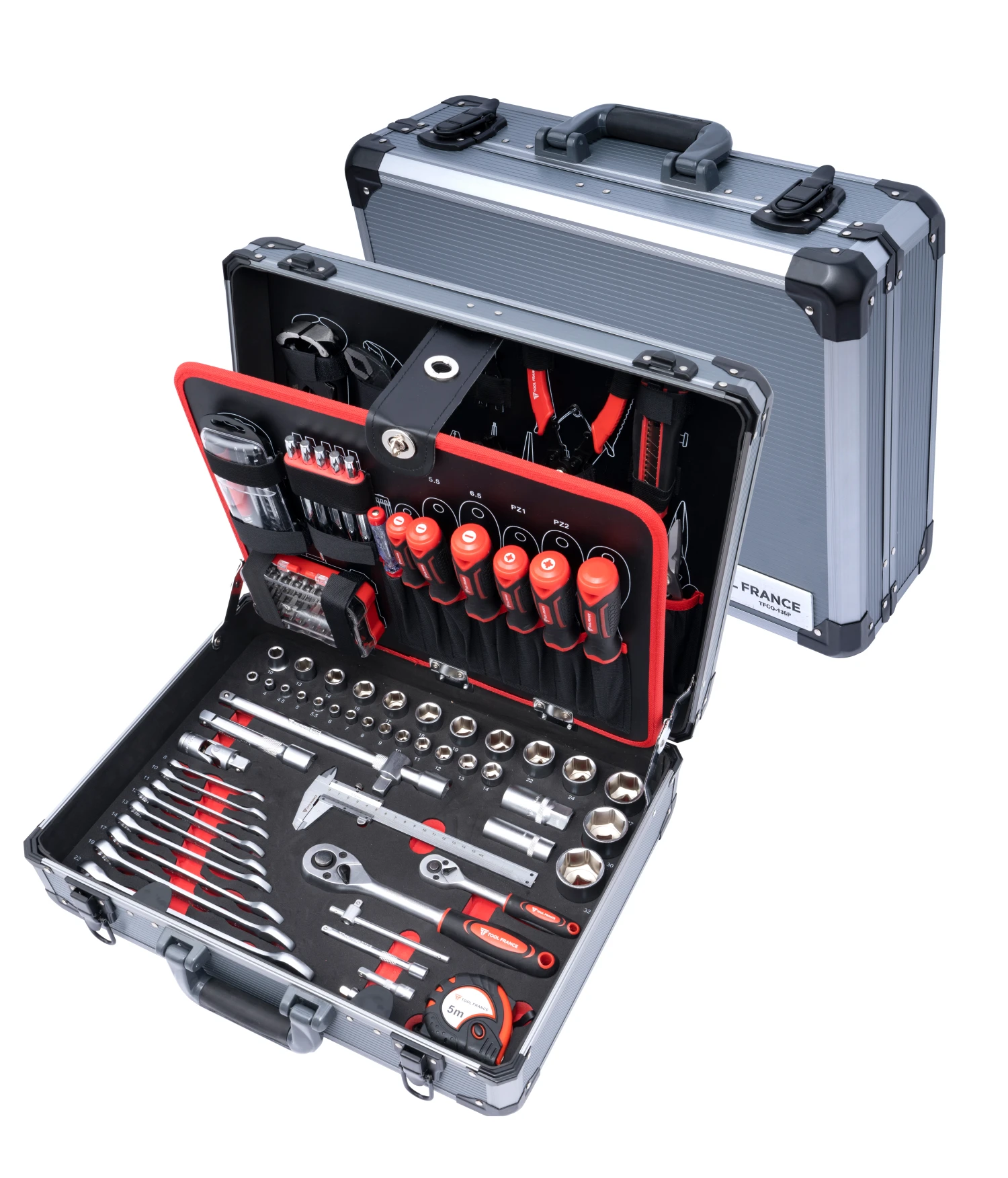 TOOL FRANCE - TFCO-136P Coffret En Aluminium De 136 Outils De Qualité Pour Le Bricolage 5 TOOL FRANCE - TFCO-136P Coffret En Aluminium De 136 Outils De Qualité Pour Le Bricolage – Image 3