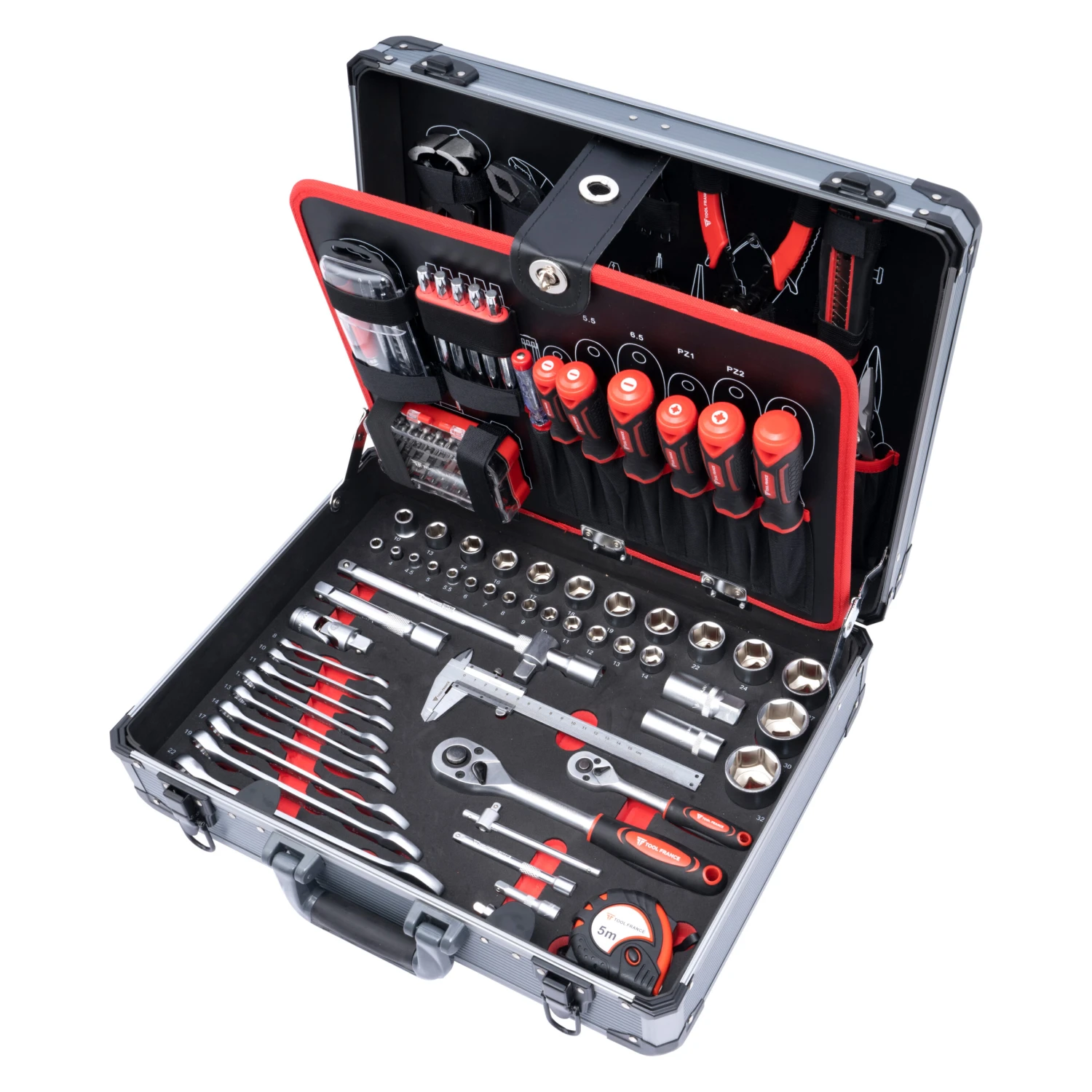 TOOL FRANCE - TFCO-136P Coffret En Aluminium De 136 Outils De Qualité Pour Le Bricolage 3 TOOL FRANCE - TFCO-136P Coffret En Aluminium De 136 Outils De Qualité Pour Le Bricolage