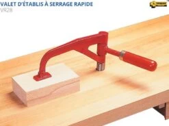 ETABLIS FRANCOIS - VR28 - Valet D'établi à Serrage Rapide - Diamètre 28 Mm