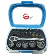 LEMAN Coffret De Douilles 1/4" + Embouts + Cliquet - 22 Pièces