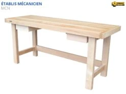 ÉTABLIS FRANÇOIS - MCN Etabli Mécanicien De Qualité Professionnelle Avec Largeur Plateau 700 Mm Et 2 Tiroirs -Outil Boutique eTABLIS FRANcOIS MCN Etabli mecanicien de qualite profes 1