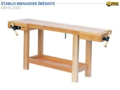 ÉTABLIS FRANÇOIS - MEHS Etablis Menuisier Ebéniste Avec Presse Avant Horizontale PH28 (Longueur : 1500,2000,2200 Et 2400 Mm)