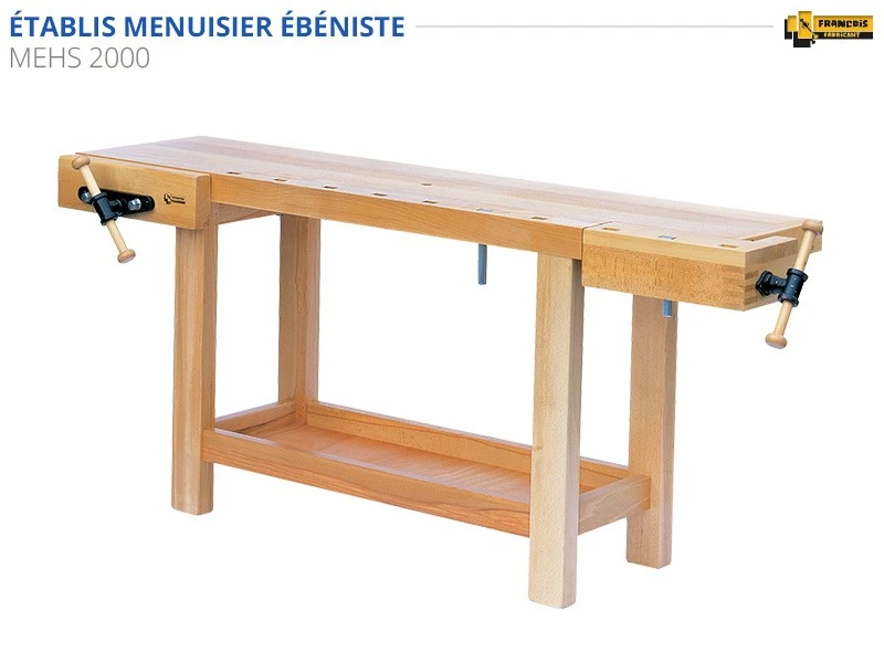 ÉTABLIS FRANÇOIS - MEHS Etablis Menuisier Ebéniste Avec Presse Avant Horizontale PH28 (Longueur : 1500,2000,2200 Et 2400 Mm) 3 ÉTABLIS FRANÇOIS - MEHS Etablis Menuisier Ebéniste Avec Presse Avant Horizontale PH28 (Longueur : 1500,2000,2200 Et 2400 Mm)
