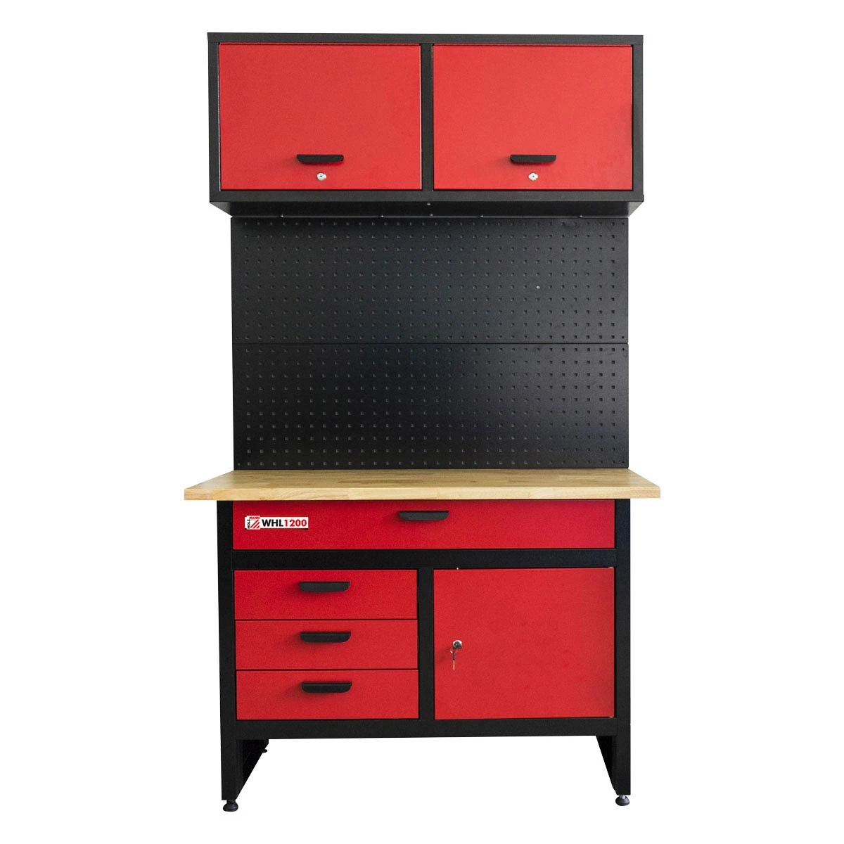 HOLZMANN - WHL1200 - Établi Métallique Avec Armoire Murale Et Panneau Perforé 3 HOLZMANN - WHL1200 - Établi Métallique Avec Armoire Murale Et Panneau Perforé