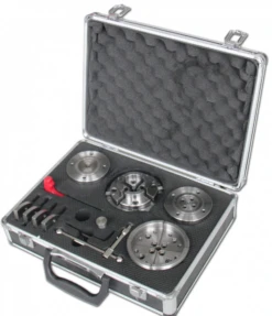 HOLZPROFI - DW-KIT-MINI Coffret Mandrin 4 Mors ø 70 Mm + Bague 1" X 8 TPI à M33 X 3,5 Mm