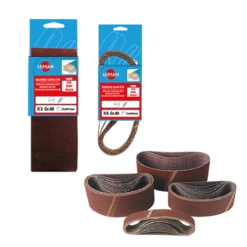 LEMAN - Lot De 3 Bandes Abrasives Sans Fin Corindon (différentes Dimensions)